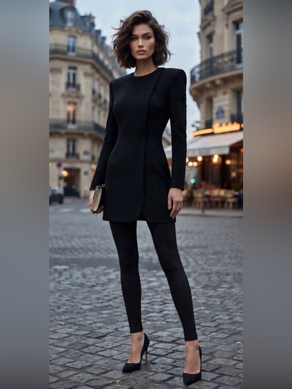 Vintage Ellen Tracy Linda Allard Black Blazer Longline Jacket Size 8